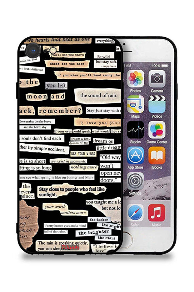 ملصقات واقٍ لهاتف Apple iPhone 8 مع اقتباسات