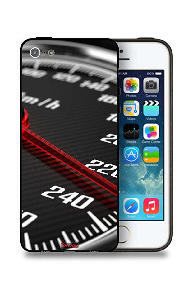 جراب حماية لجهاز Apple iPhone 5/5s/SE مع عداد السرعة