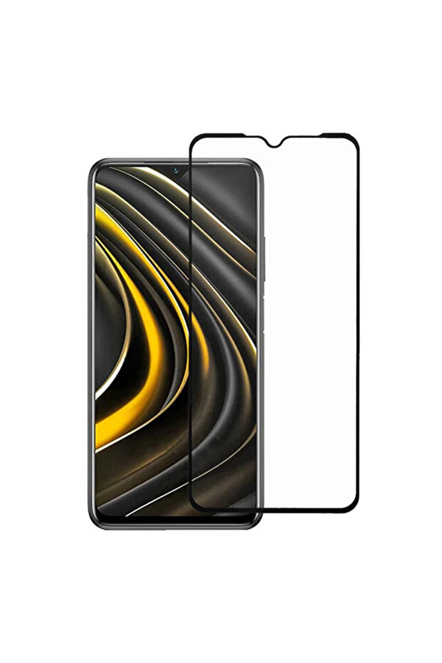واقي شاشة زجاجي كامل من Xiaomi POCO M3 9H - مقاوم للخدش