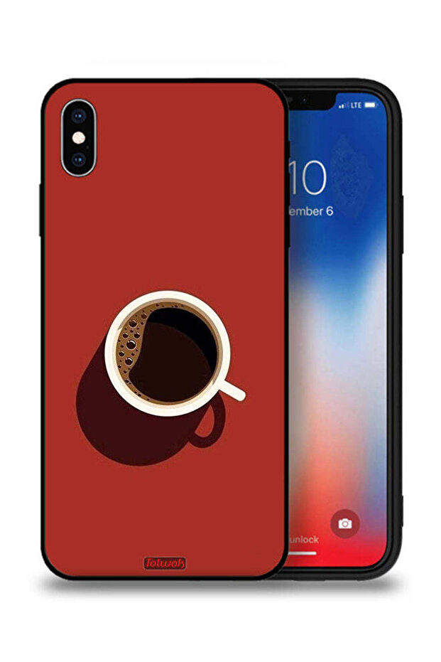 جراب حماية لجهاز Apple iPhone XS بتصميم فن فنجان القهوة