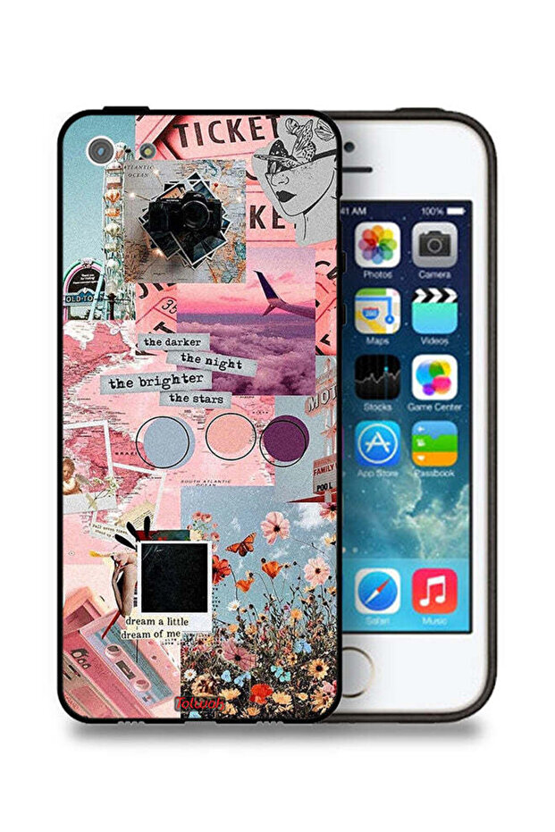 جراب حماية لجهاز Apple iPhone 5/5s/SE - كلما كان الليل أظلم كلما كانت النجوم أكثر سطوعًا