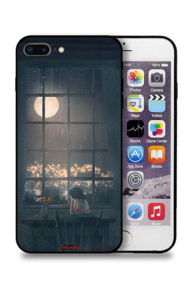 Apple iPhone 7 Plus Protective Case Looking At Moon Art