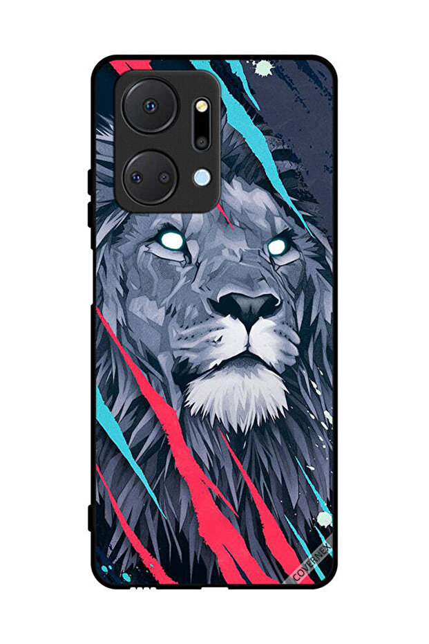 غطاء حماية لهاتف Honor X7a - فن الأسد الملك