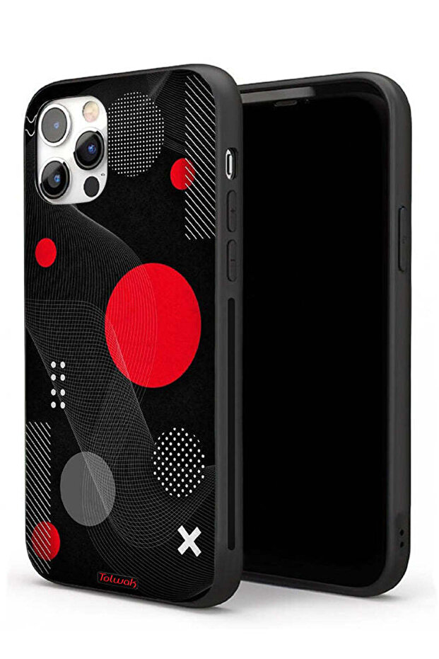 جراب حماية لجهاز Apple iPhone 11 Pro Max بنمط دائري ومتقاطع - 1