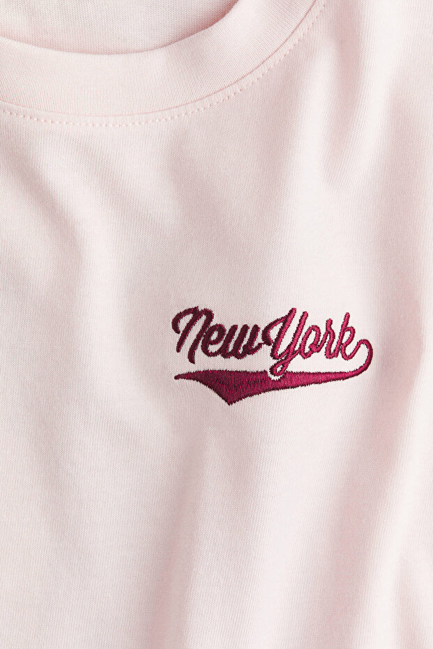 Pamuklu Oversize Tişört - 5