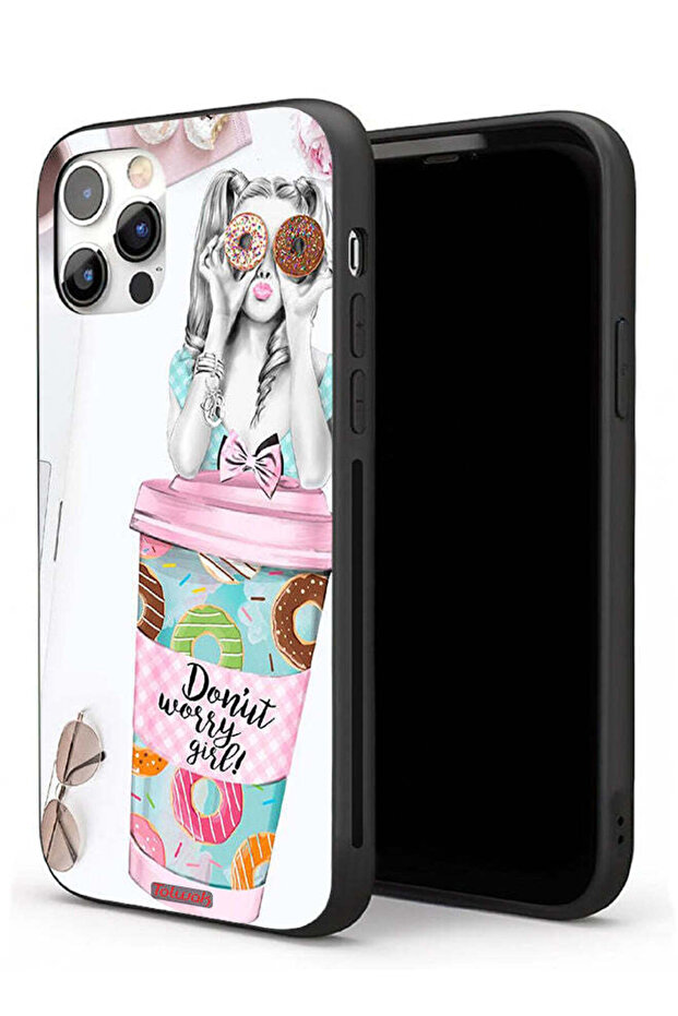 غطاء حماية لجهاز Apple iPhone 11 Pro Max - Donut Worry Girl