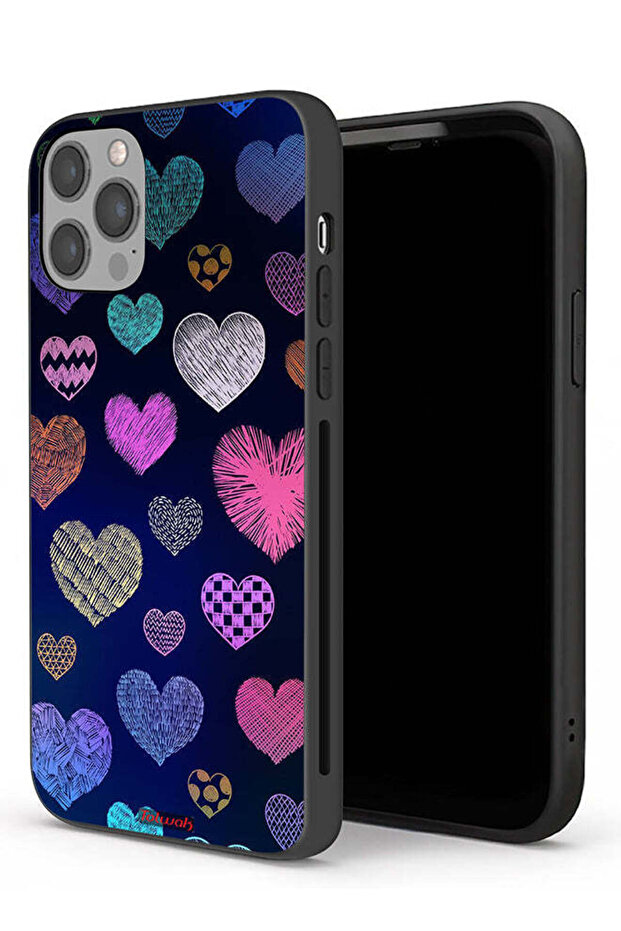 جراب حماية لجهاز Apple iPhone 12 Pro Max بنقشة قلوب داجا