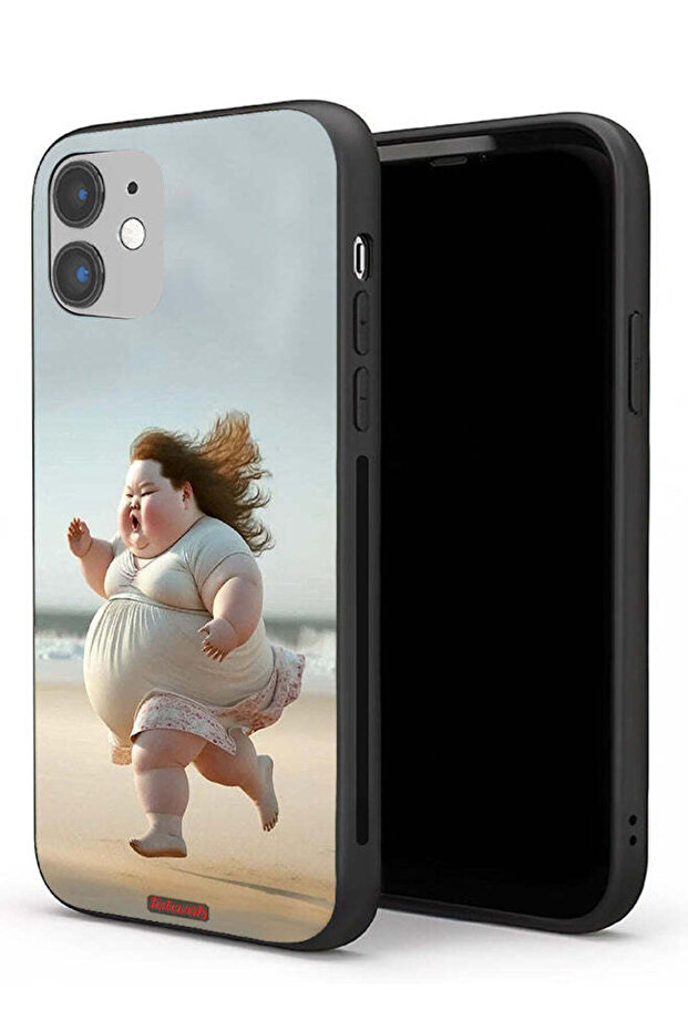 Apple iPhone 11 Protective Case Fatty Baby Girl Running