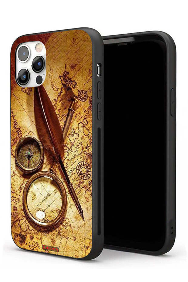 جراب حماية لجهاز Apple iPhone 11 Pro بتصميم بوصلة عتيقة