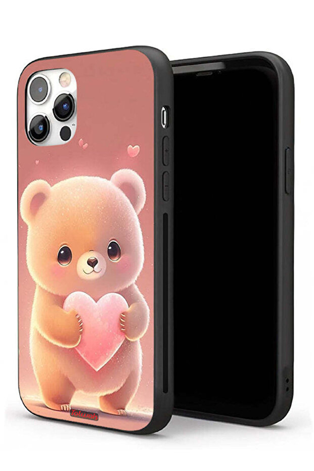 جراب حماية لجهاز Apple iPhone 11 Pro Max باندا صغير لطيف يحمل قلبًا