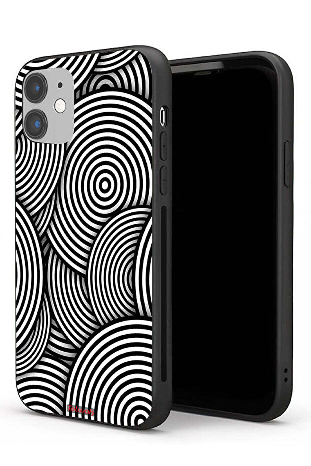 جراب حماية لجهاز Apple iPhone 11 بنمط دوائر وهمية - 1