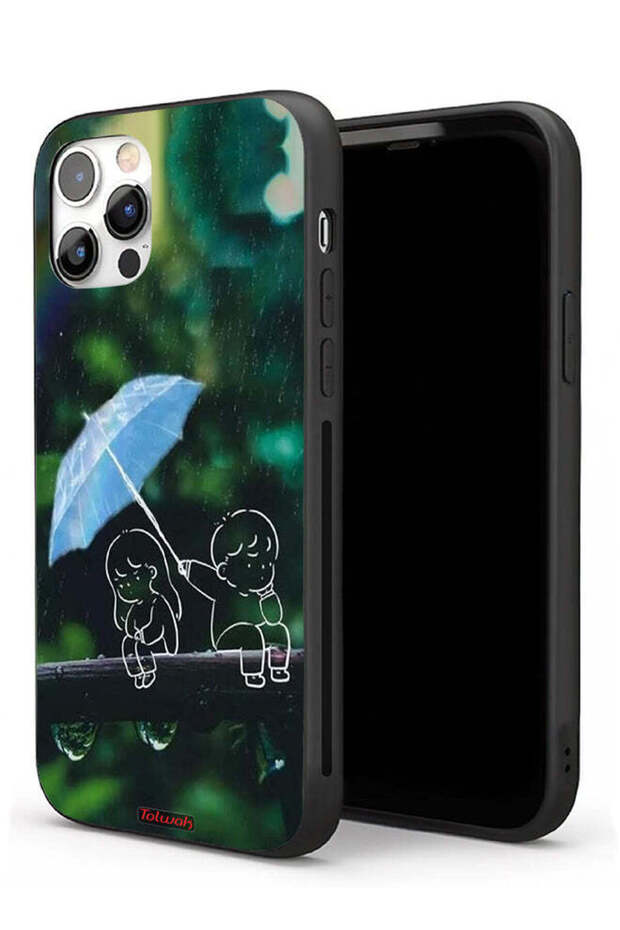 جراب حماية لهاتف Apple iPhone 11 Pro Max بتصميم زوجين من الفن التجريدي