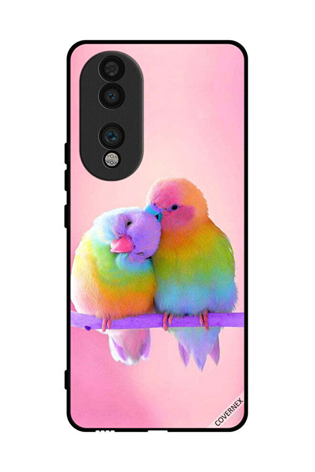 غطاء حماية لهاتف Honor 70 بطبعة طيور لطيفة