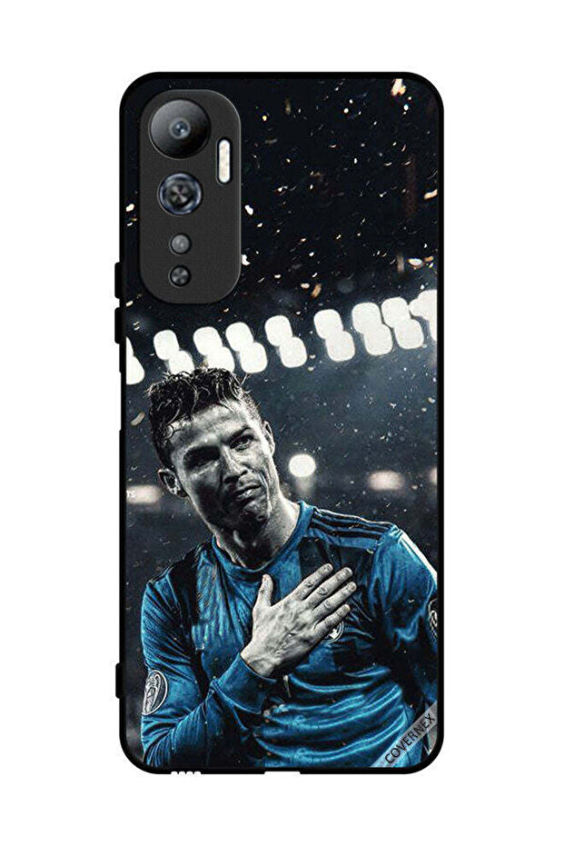 غطاء حماية لهاتف Infinix Hot 20 رونالدو وميسي في إطار واحد