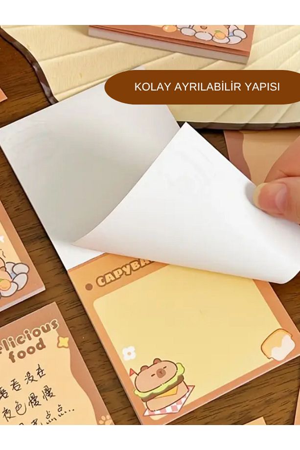 Capybara (KAPİBARA) POSTİT YAPIŞKANLI NOT KAĞIDI KARE 4 MODEL - 4
