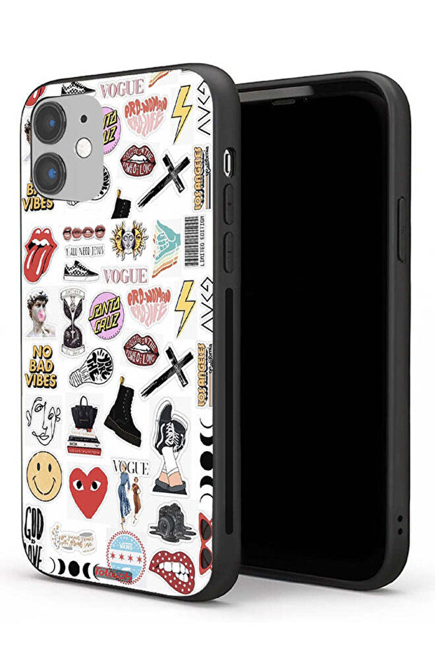 Apple iPhone 11 Protective Case No Bad Vibes Stickers