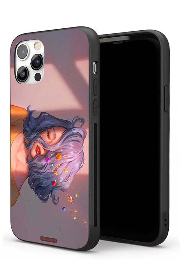 جراب حماية لجهاز Apple iPhone 11 Pro Max بتصميم فتاة وفضاء