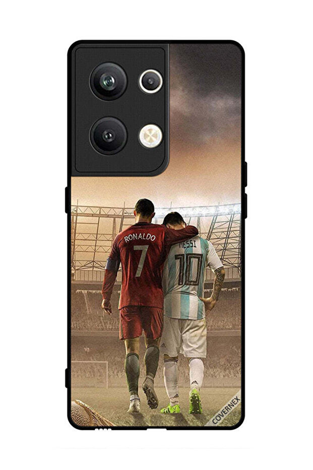 غطاء حماية لهاتف Oppo Reno 9 Pro Plus ميسي ورونالدو