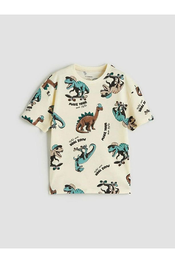 LCW Kids Dinozor Baskılı Erkek Çocuk Tişört ve Şort 2'li (S5) - 2