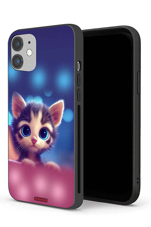 جراب حماية لجهاز Apple iPhone 12 بتصميم قطة صغيرة