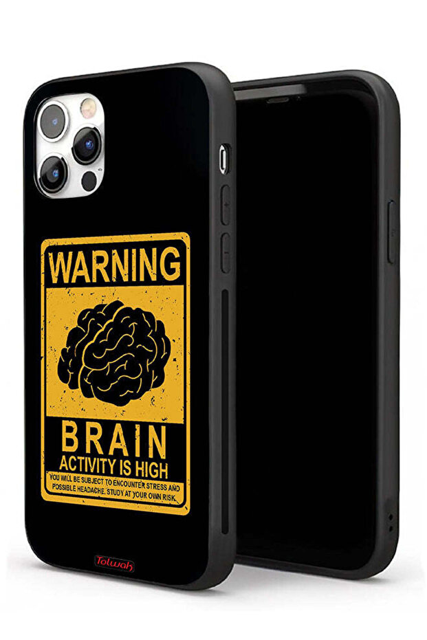 جراب حماية لجهاز Apple iPhone 11 Pro Max تحذير: نشاط الدماغ مرتفع