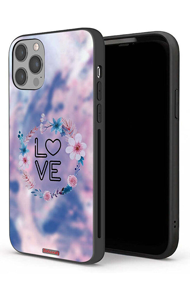 جراب حماية لجهاز Apple iPhone 12 Pro Max بتصميم خاتم الحب بين الزهور