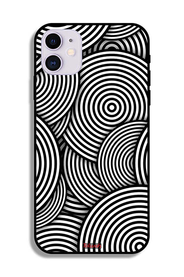 جراب حماية لجهاز Apple iPhone 12 mini بنمط دوائر وهمية - 2