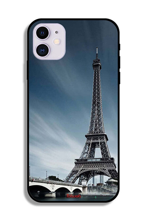 غطاء حماية لجهاز Apple iPhone 11 بتصميم برج إيفل - 2