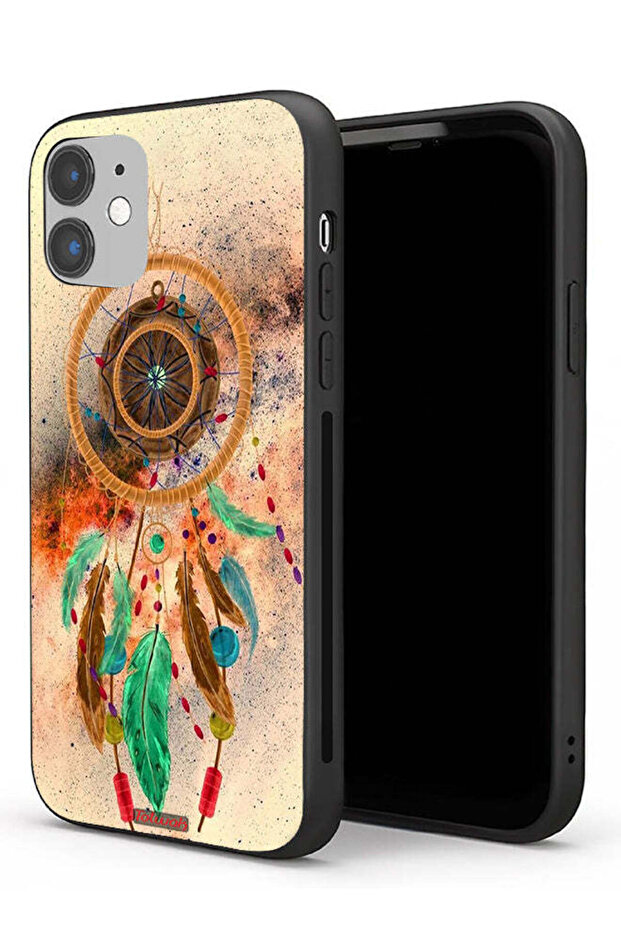 Apple iPhone 11 Protective Case Mandala Hanging Feathers