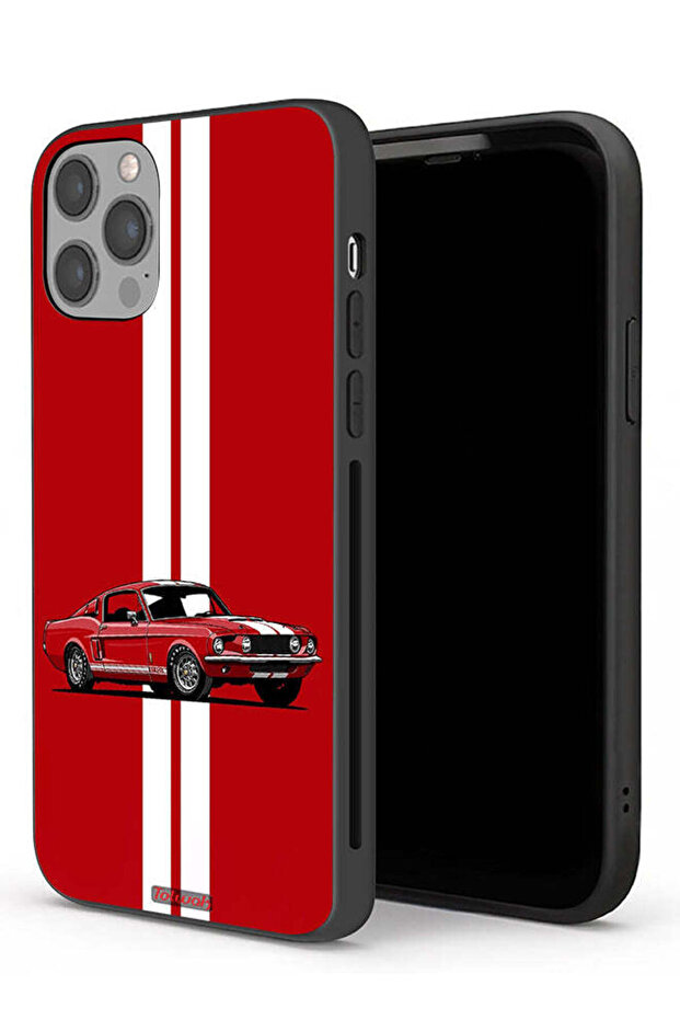 جراب حماية لجهاز Apple iPhone 12 Pro Max بتصميم سيارة كلاسيكية تجريدية