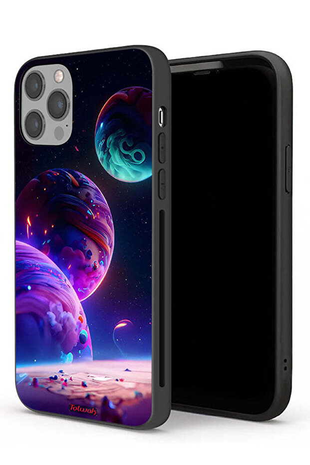 جراب حماية لجهاز Apple iPhone 12 Pro Max بنمط كوكبي - 1