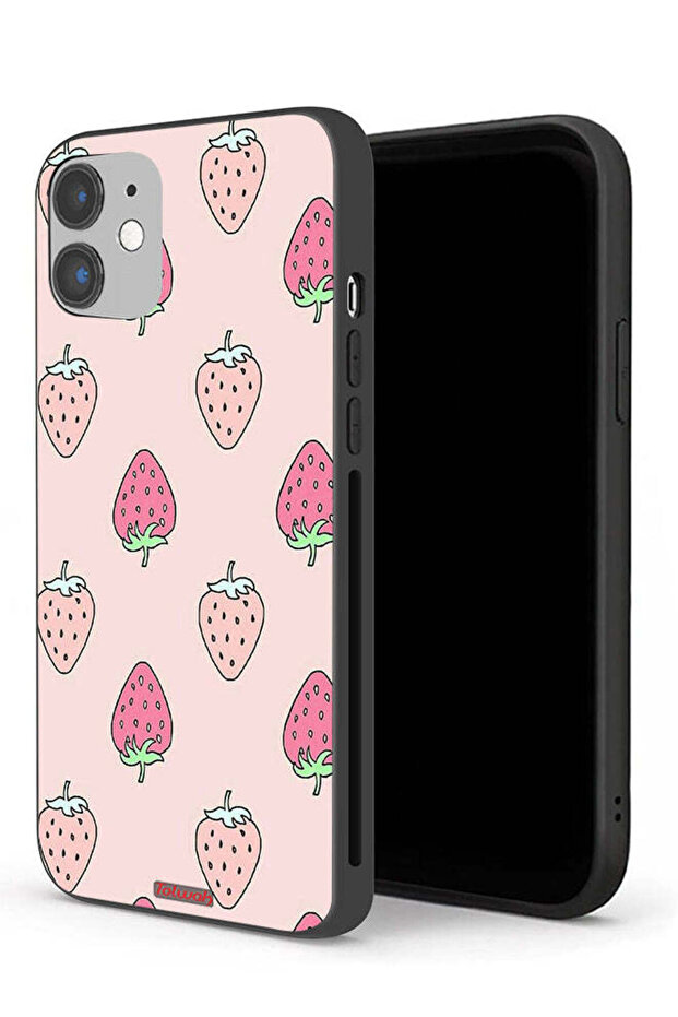 غطاء حماية لجهاز Apple iPhone 12 أيقونة الفراولة