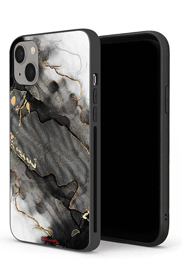 غطاء حماية رخامي لامع لجهاز Apple iPhone 13 mini