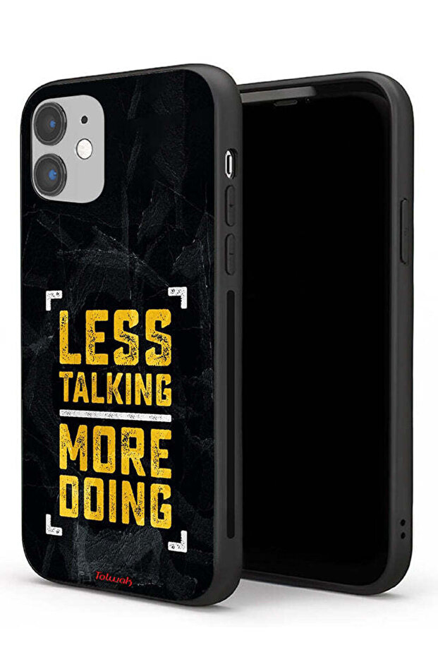 جراب حماية لجهاز Apple iPhone 11 - أقل كلامًا وأكثر فعلًا - 1