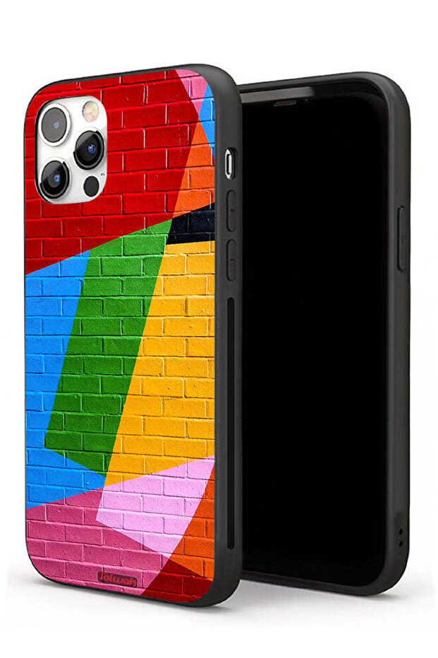 غطاء حماية لجهاز Apple iPhone 11 Pro Max برسومات جدارية ملونة