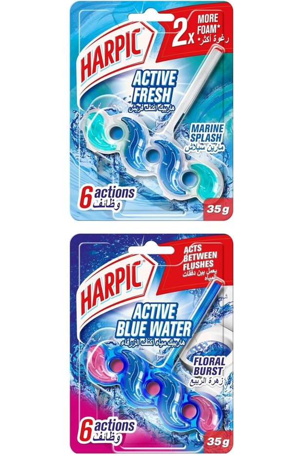 active fresh toilet block, 35g +Harpic Toilet Cleaner Rim Block, 35 g