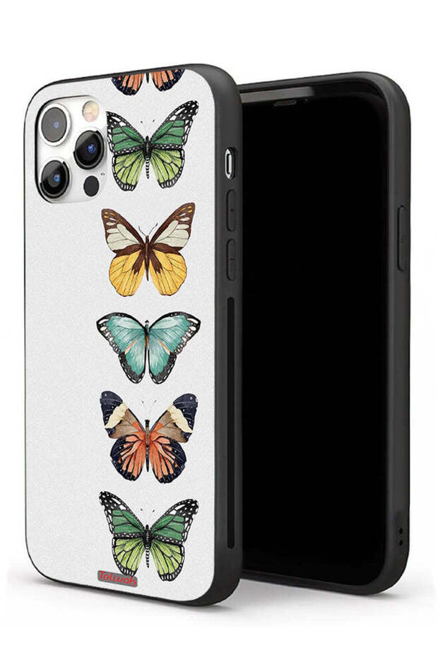 غطاء حماية لجهاز Apple iPhone 11 Pro Max بنقشة أربع فراشات