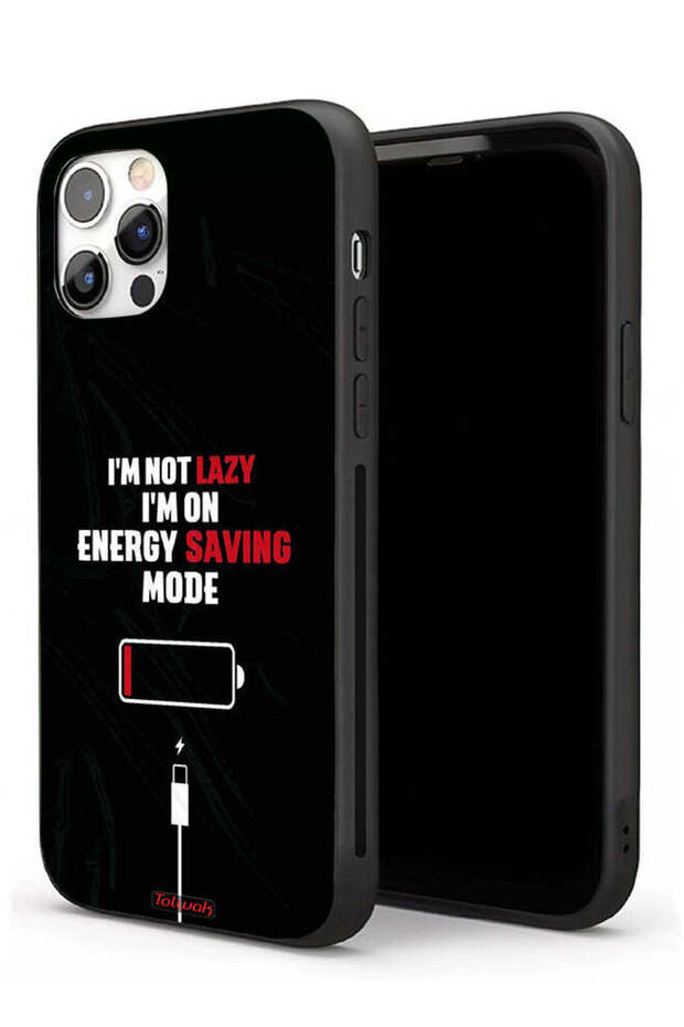 جراب حماية لجهاز Apple iPhone 11 Pro أنا لست كسولاً، أنا في وضع توفير الطاقة