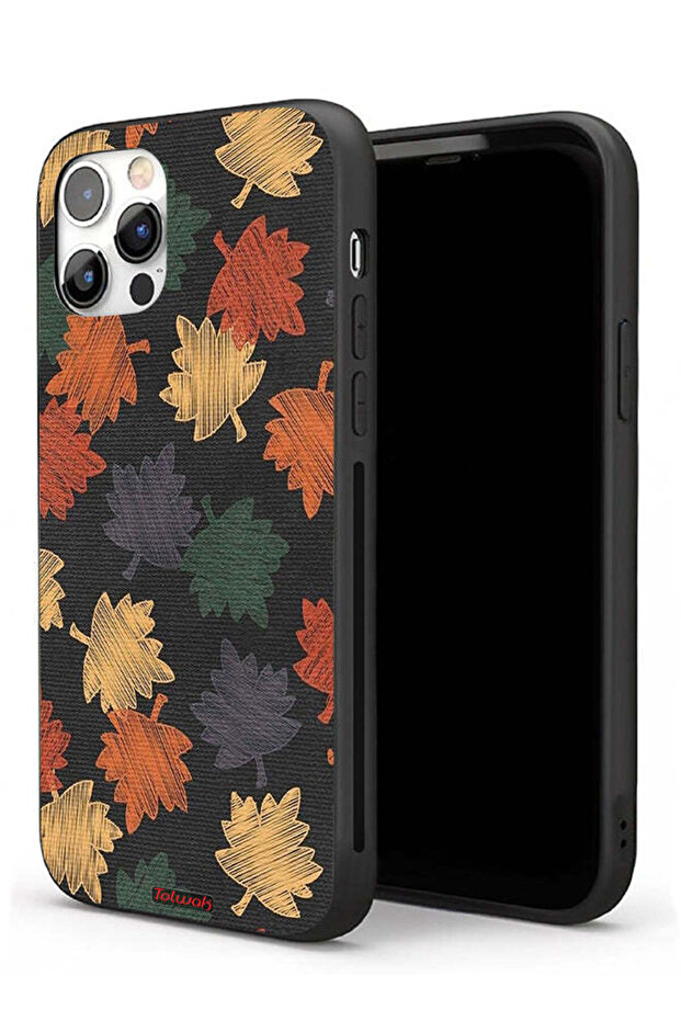 غطاء حماية لجهاز Apple iPhone 11 Pro Max برسومات أوراق الخريف