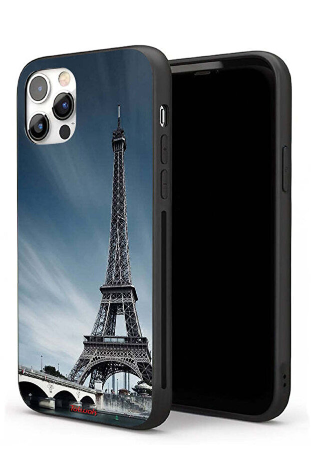 غطاء حماية لجهاز Apple iPhone 11 Pro Max بتصميم برج إيفل - 1