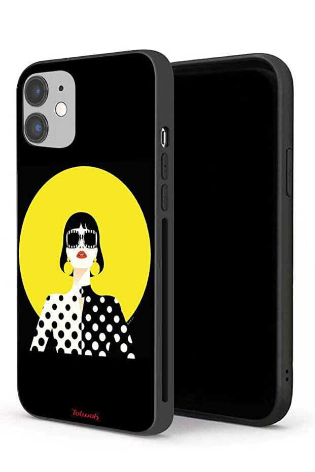 جراب حماية لجهاز Apple iPhone 12 بتصميم فتاة أنيقة