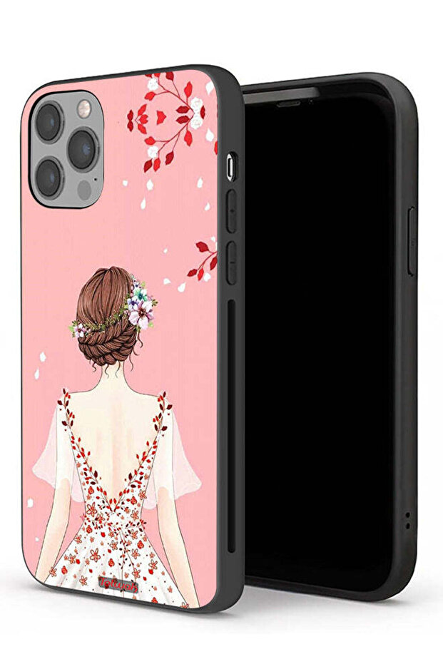 جراب حماية لجهاز Apple iPhone 12 Pro Max بتصميم فتاة واقفة