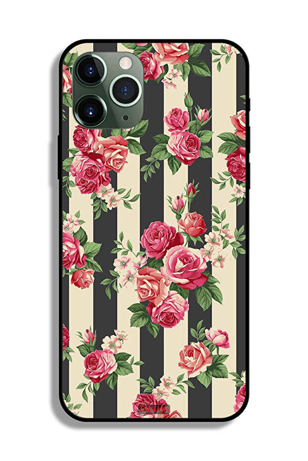 غطاء حماية لجهاز Apple iPhone 11 Pro بنقشة الورود - 2