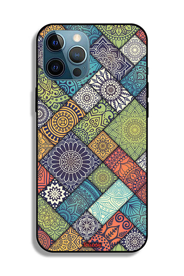 جراب حماية لجهاز Apple iPhone 12 Pro بنمط ماندالا - 2