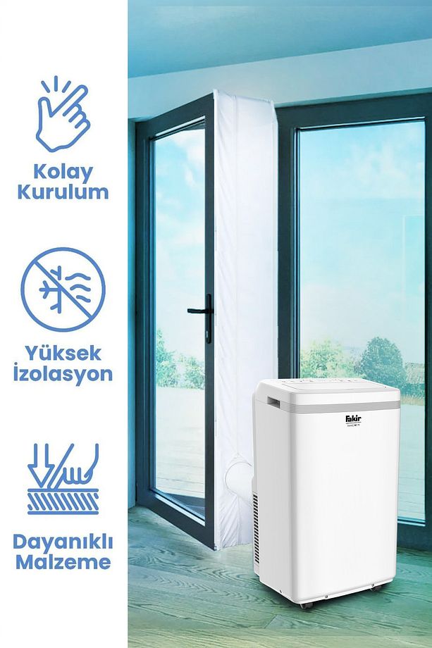 Mobil Ac Tipi Klima Taşınabilir Büyük Pencere/Kapı Aparatı ısı Engelleyen Kumaş kolay Kurulum - 4
