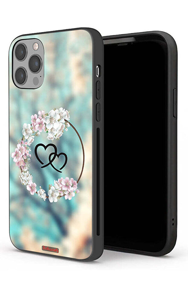 جراب حماية لهاتف Apple iPhone 12 Pro Max بتصميم قلوب في فن الخاتم