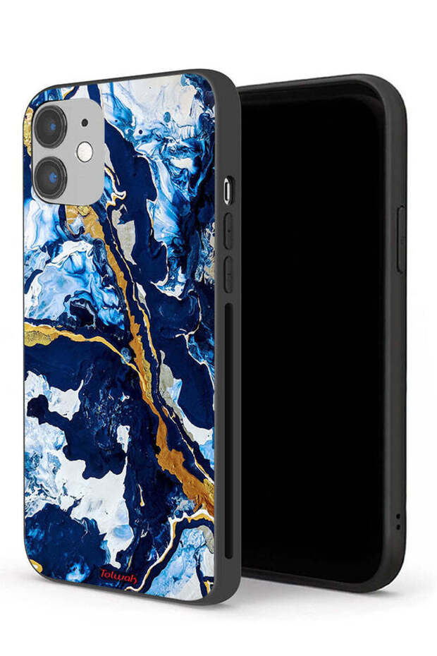 غطاء حماية لجهاز Apple iPhone 12 بنسيج فني مزخرف
