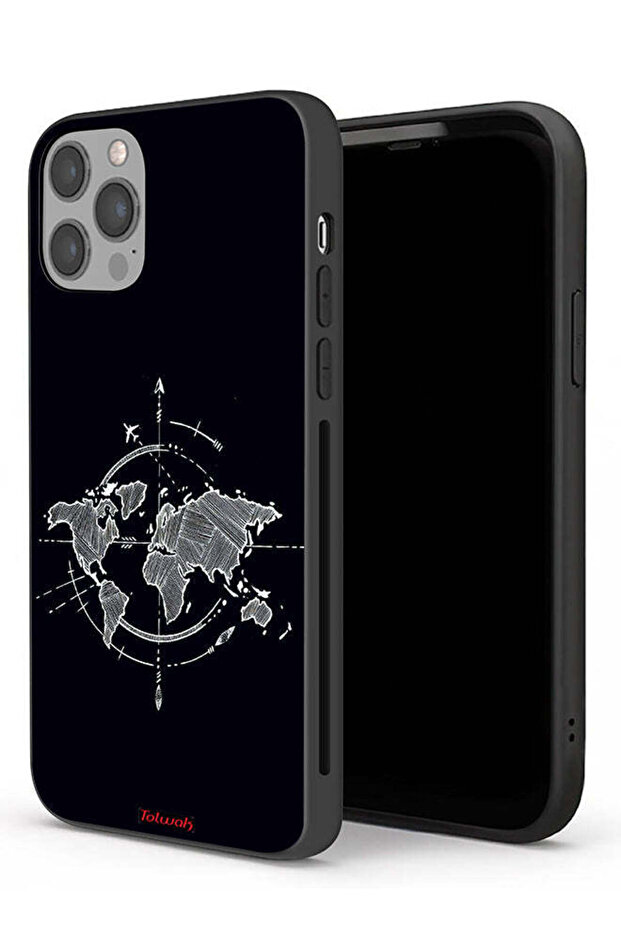 جراب حماية لجهاز Apple iPhone 12 Pro Max بتصميم فن البوصلة