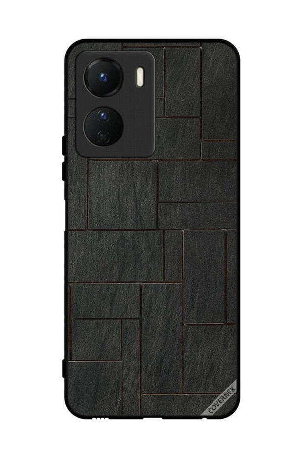 غطاء حماية لهاتف Vivo Y16 بنمط جدار حجري