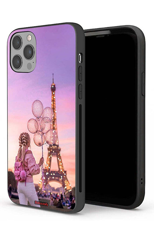 جراب حماية لهاتف Apple iPhone 12 Pro Max - فتاة تحمل بالونات